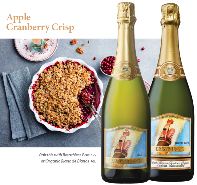 Apple Cranberry Crisp from Breathless Wines